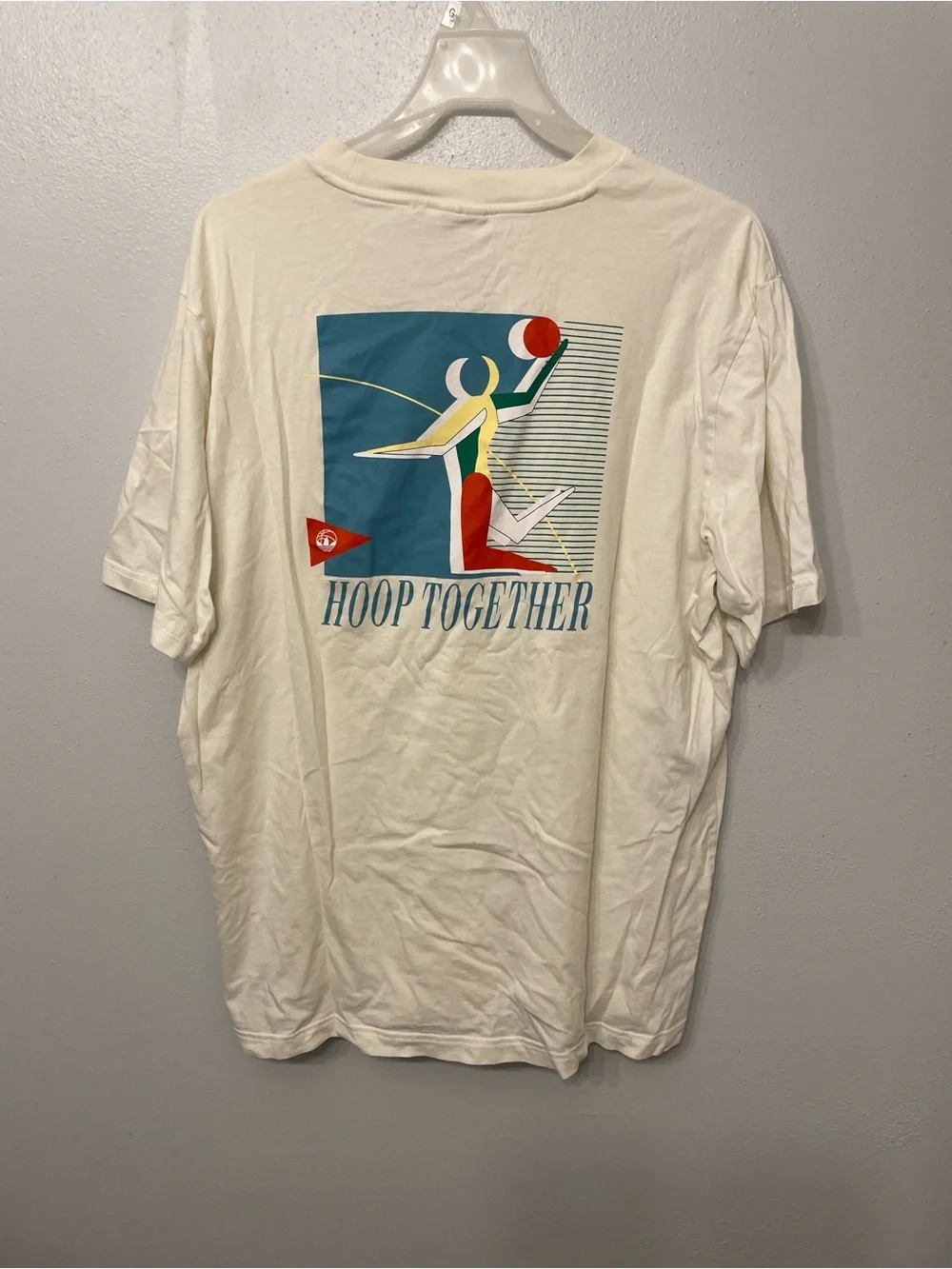 Adidas Off-White Short Sleeve Hoop Together Graphic Tee